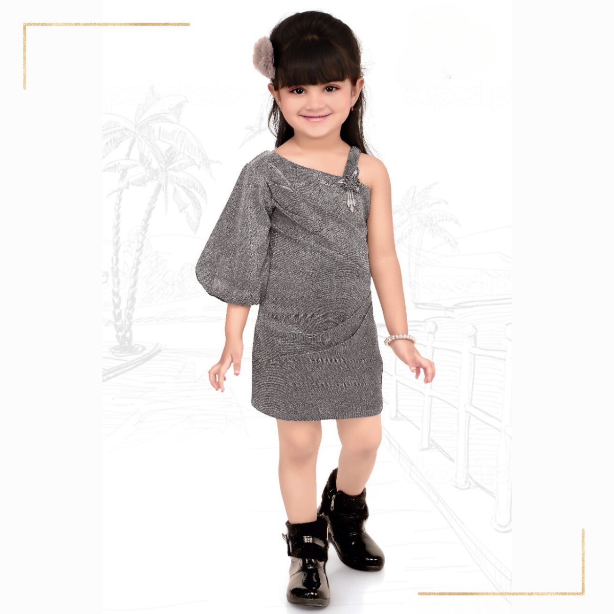 Grey clearance girls dress