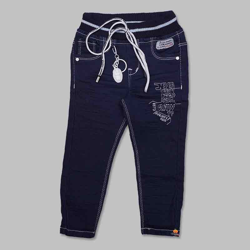 Buy Black Elastic Waist Boys Jeans – Mumkins