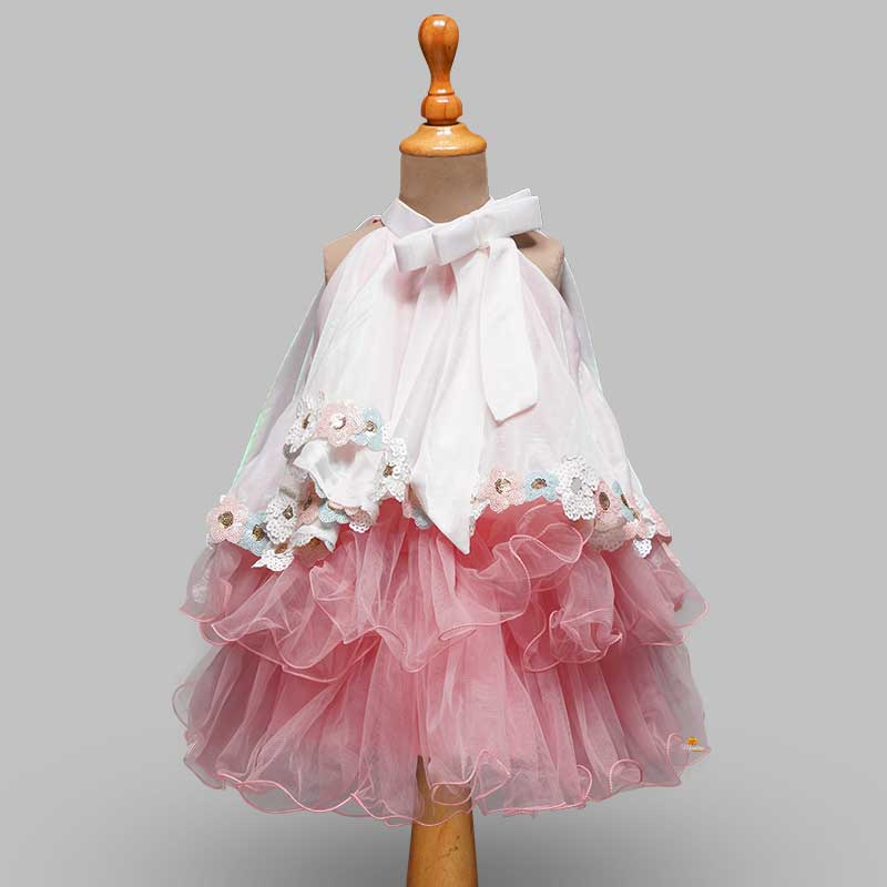 Peach colour hot sale baby frock