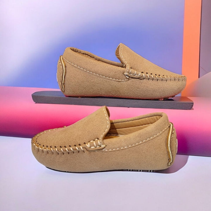 Beige Loafer Shoes for Boys