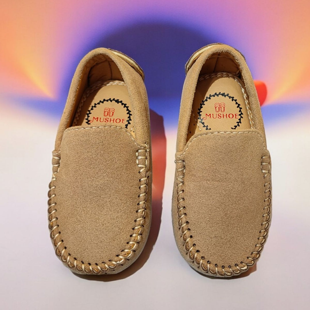 Beige Loafer Shoes for Boys