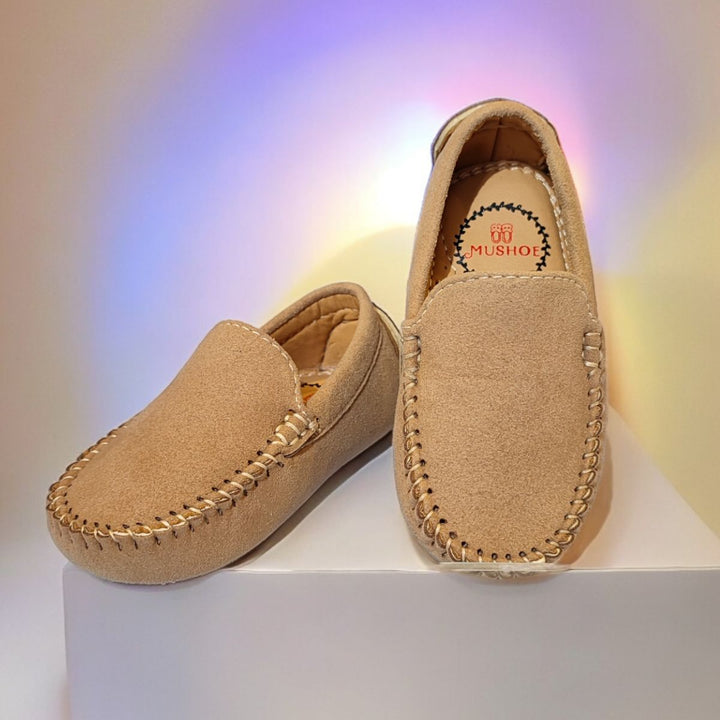 Beige Loafer Shoes for Boys