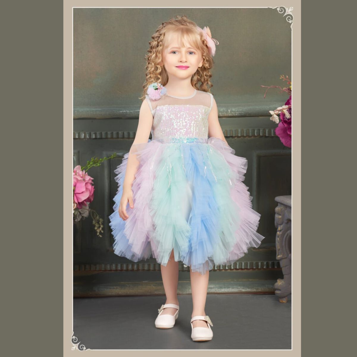 frock for girls gs172765 multi model image