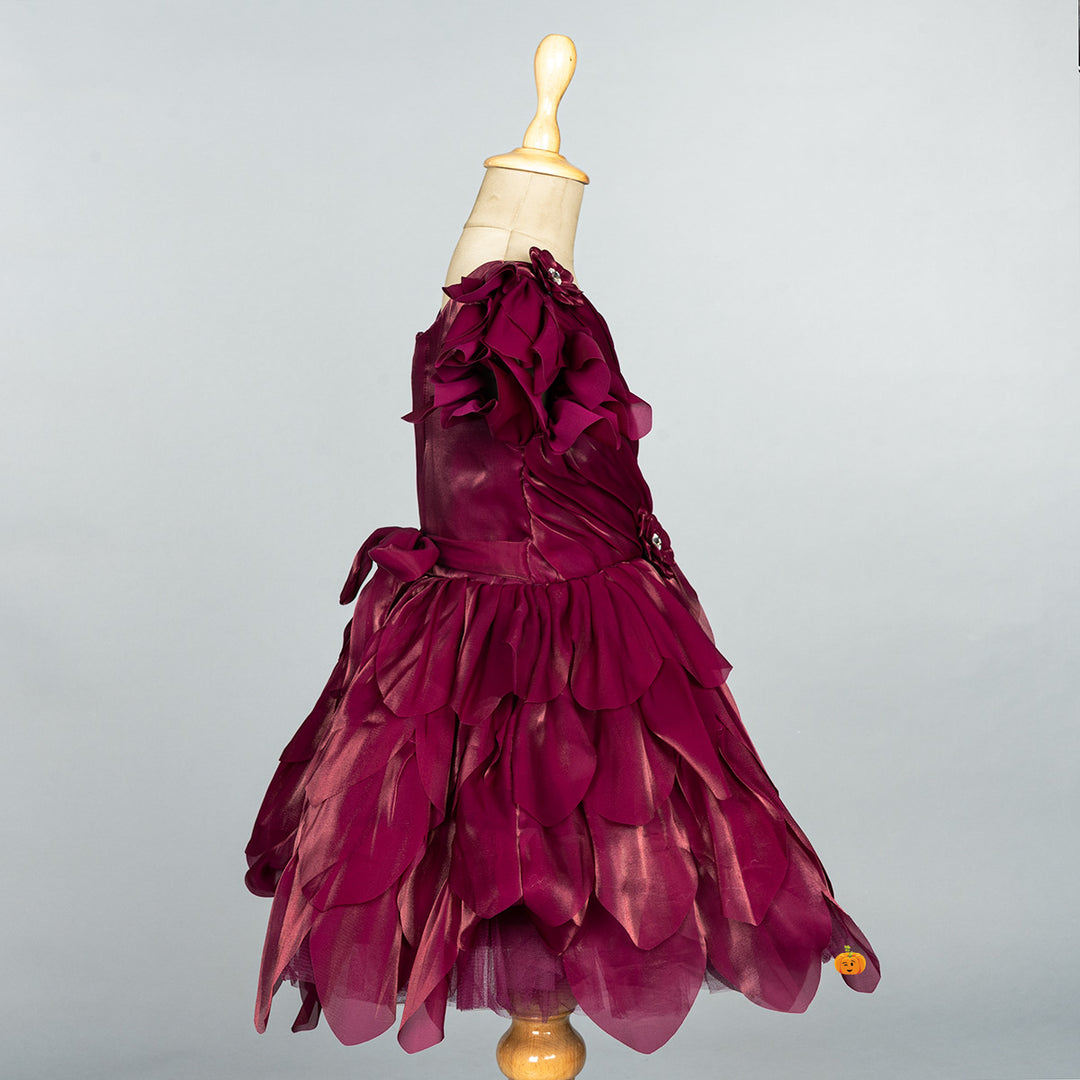 Wine Frock for Girls