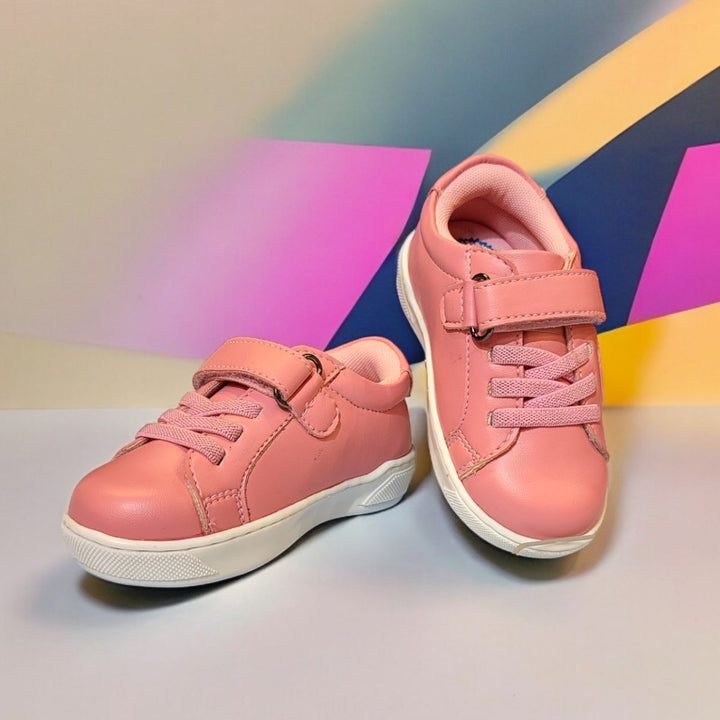 Pink Velcro Closure Girls Shoes