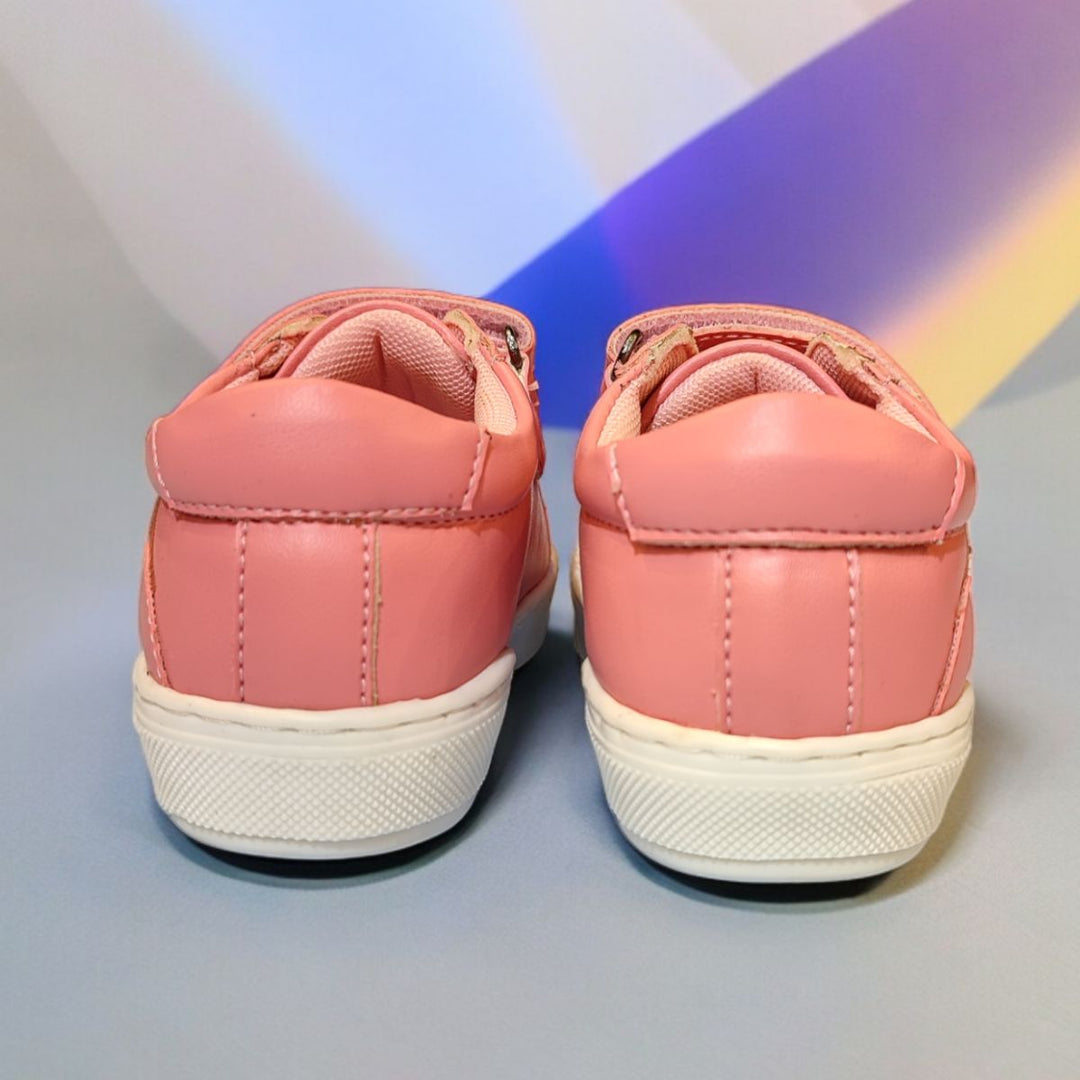 Pink Velcro Closure Girls Shoes