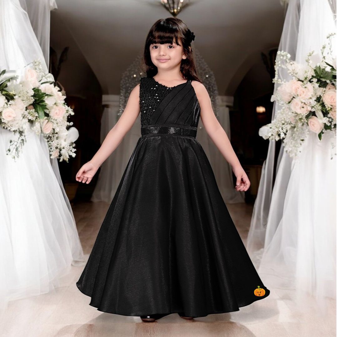 Black Long Gown for Girls