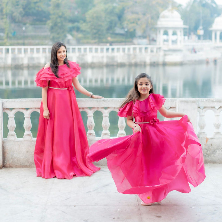 Mother Daughter Rani Long Gown for Girls 