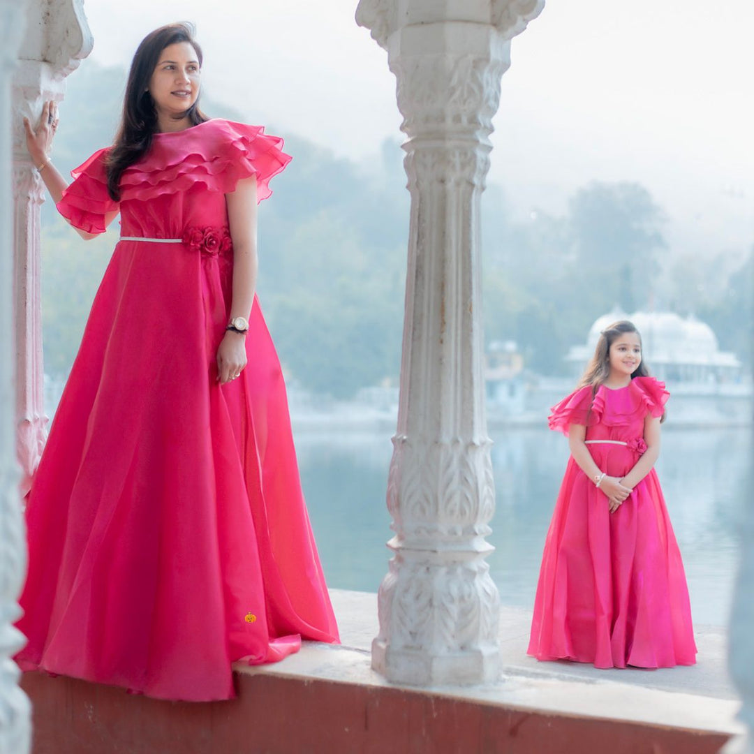 Mother Daughter Rani Long Gown for Girls 
