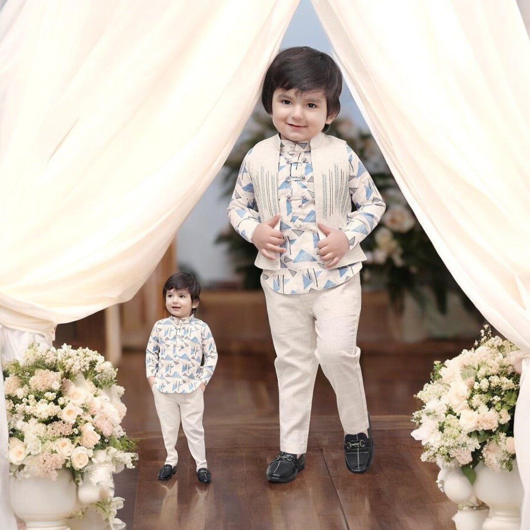 Blue Boys Party Wear Set