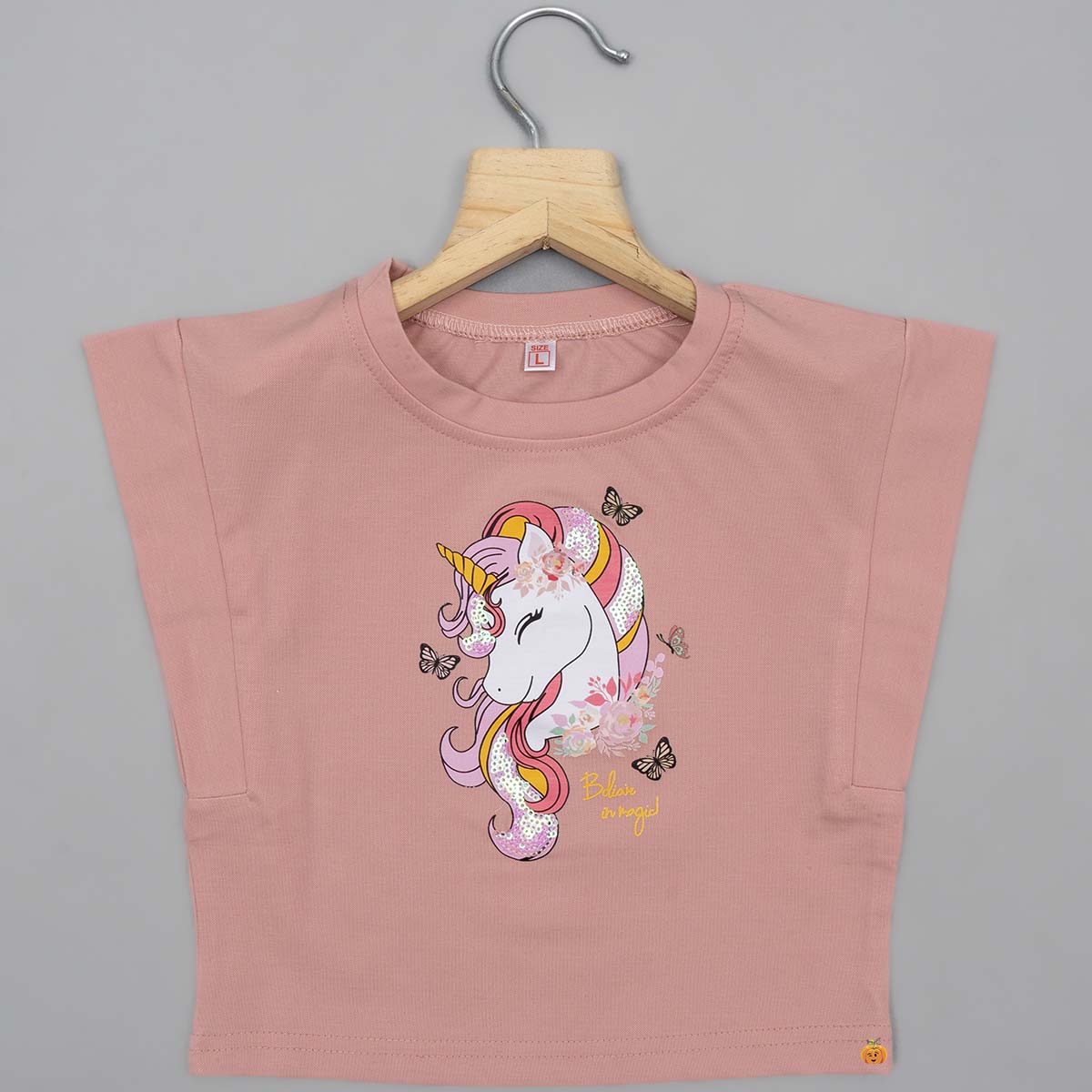 Buy Onion & Black Unicorn Print Girls Top – Mumkins