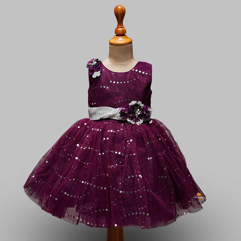 Buy Wine Party Wear Frock for Girls – Mumkins