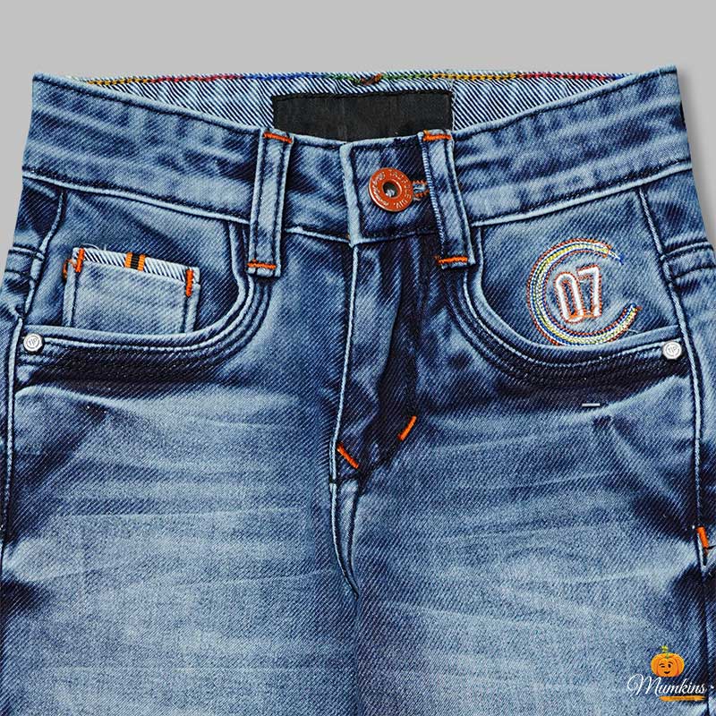 Blue & Dark Blue Jeans for Boys Close Up 