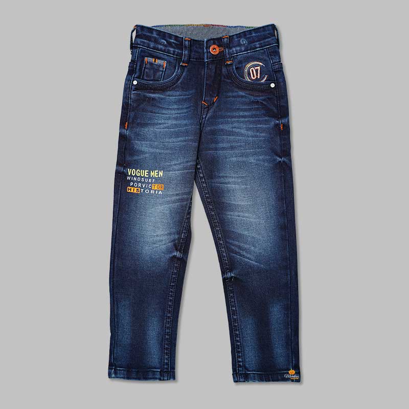 Blue & Dark Blue Jeans for Boys Front 