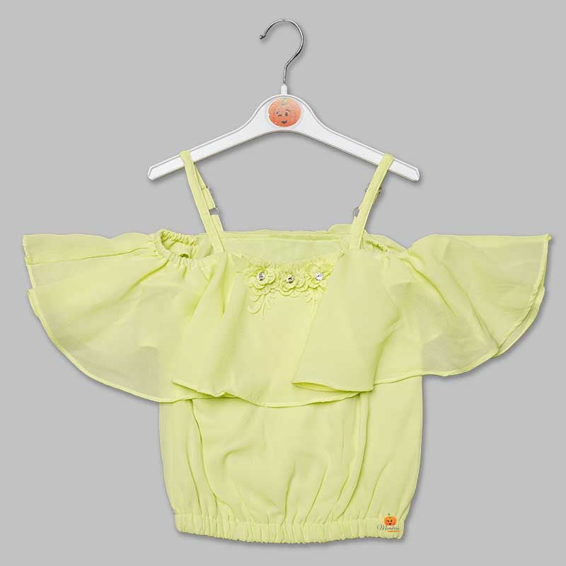 Off-Shoulder Top for Girls and Kids Front View