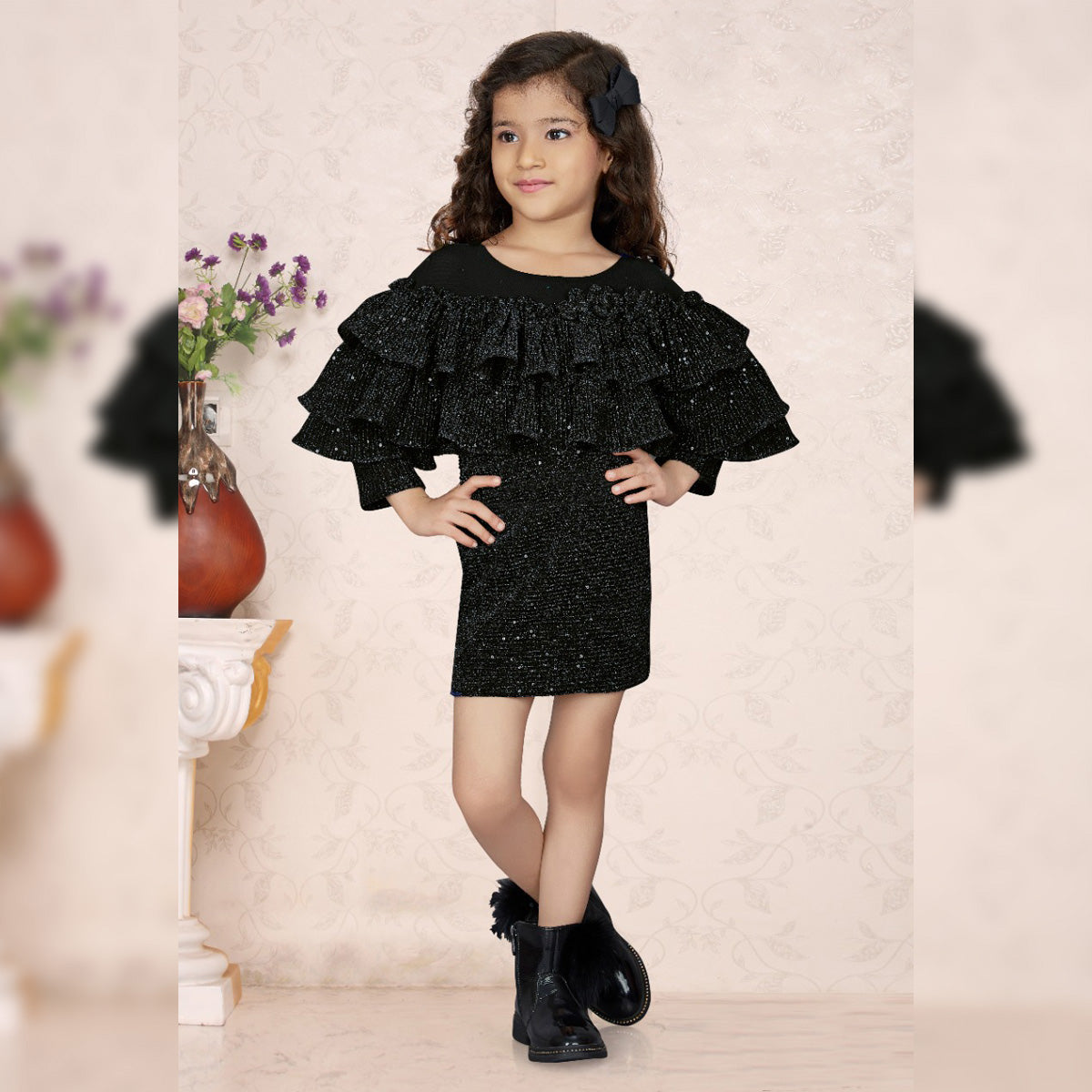 Buy Girls Full Sleeve Party Dress Sequin-Pink Online at Best Price | H by  Hamleys