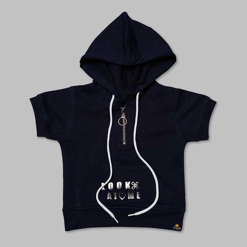 Hoodie Top for Girl Front View