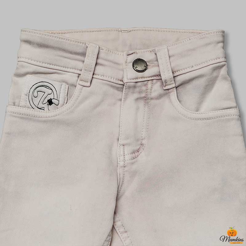 Casual Wear Kids Plain White Slim Fit Jeans, Size: 34, Machine wash at Rs  365/piece in New Delhi