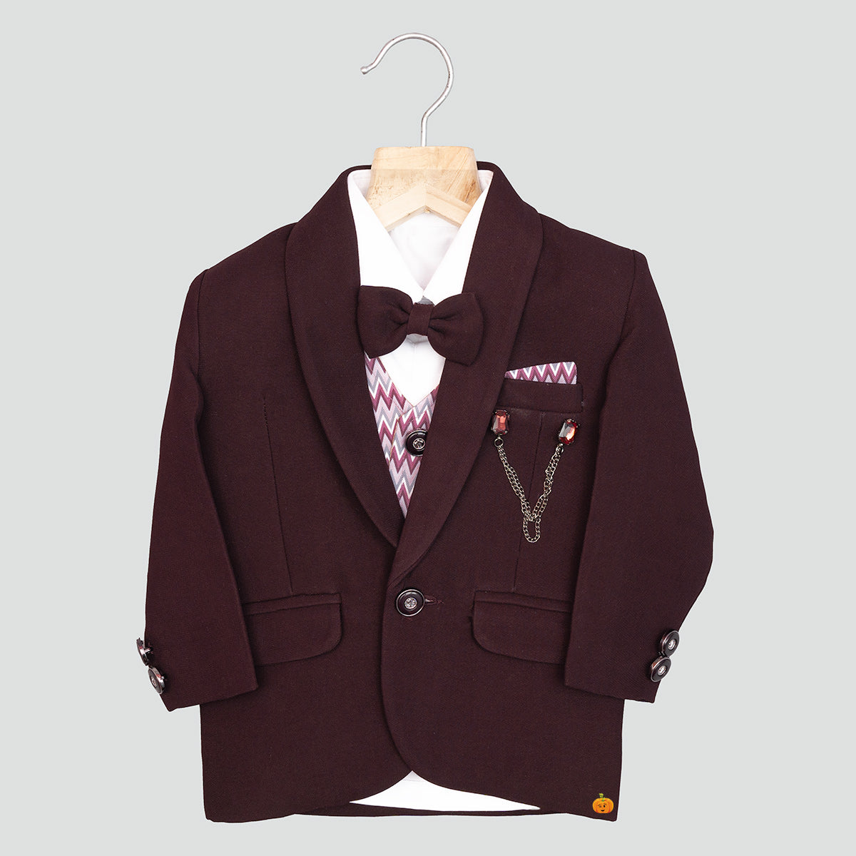 Wine coat pant with on sale tie