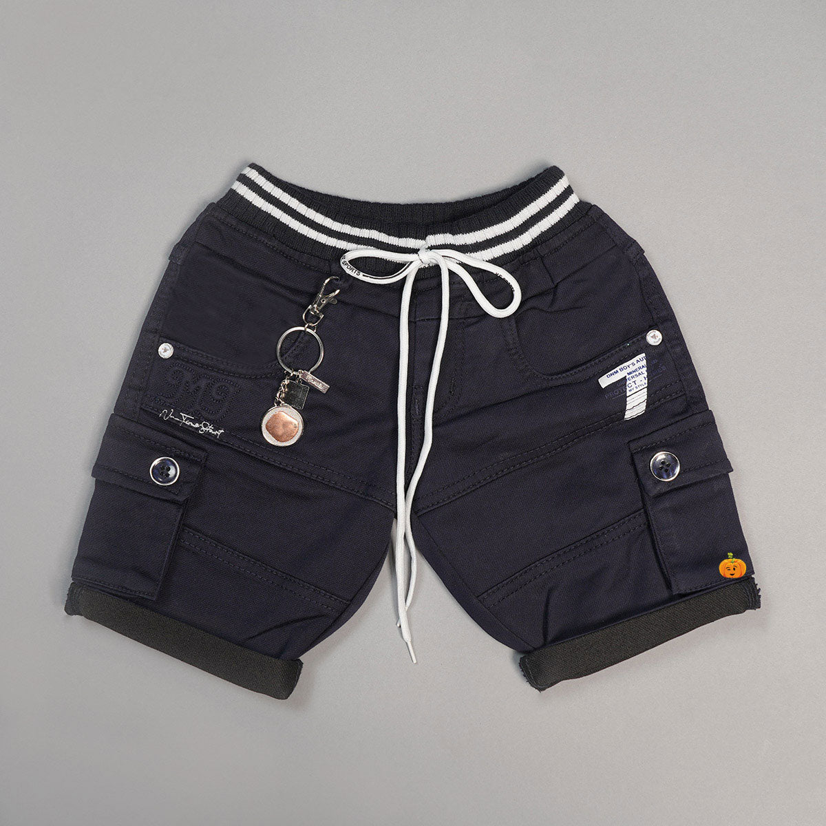 Navy Blue Black Shorts for Boys