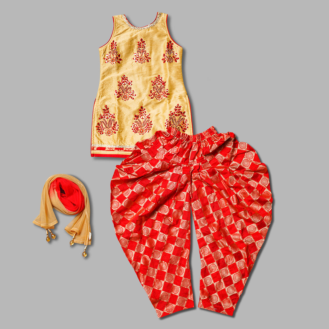 Dhoti kurta for kids girls best sale