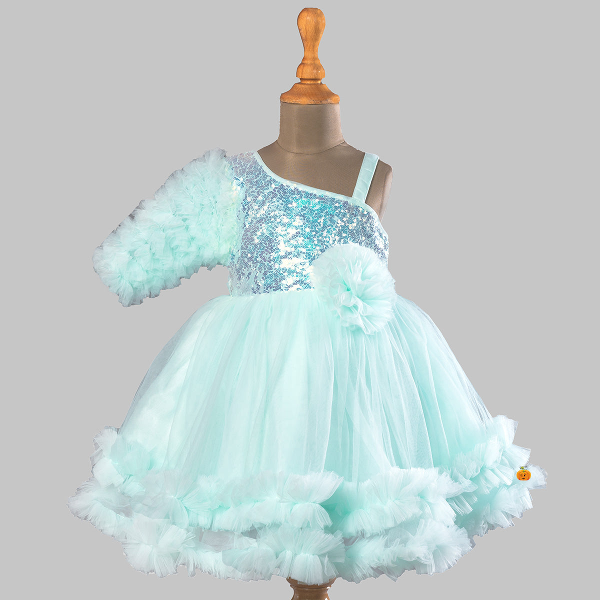 frock for girls gs173040 seagreen 1