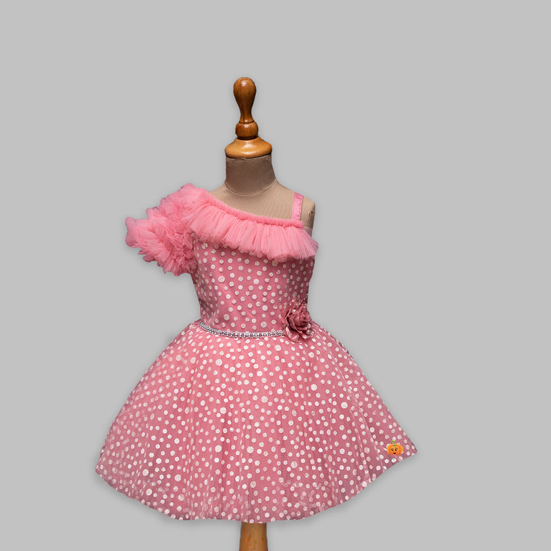 Designer Kids Frock In Pink Color