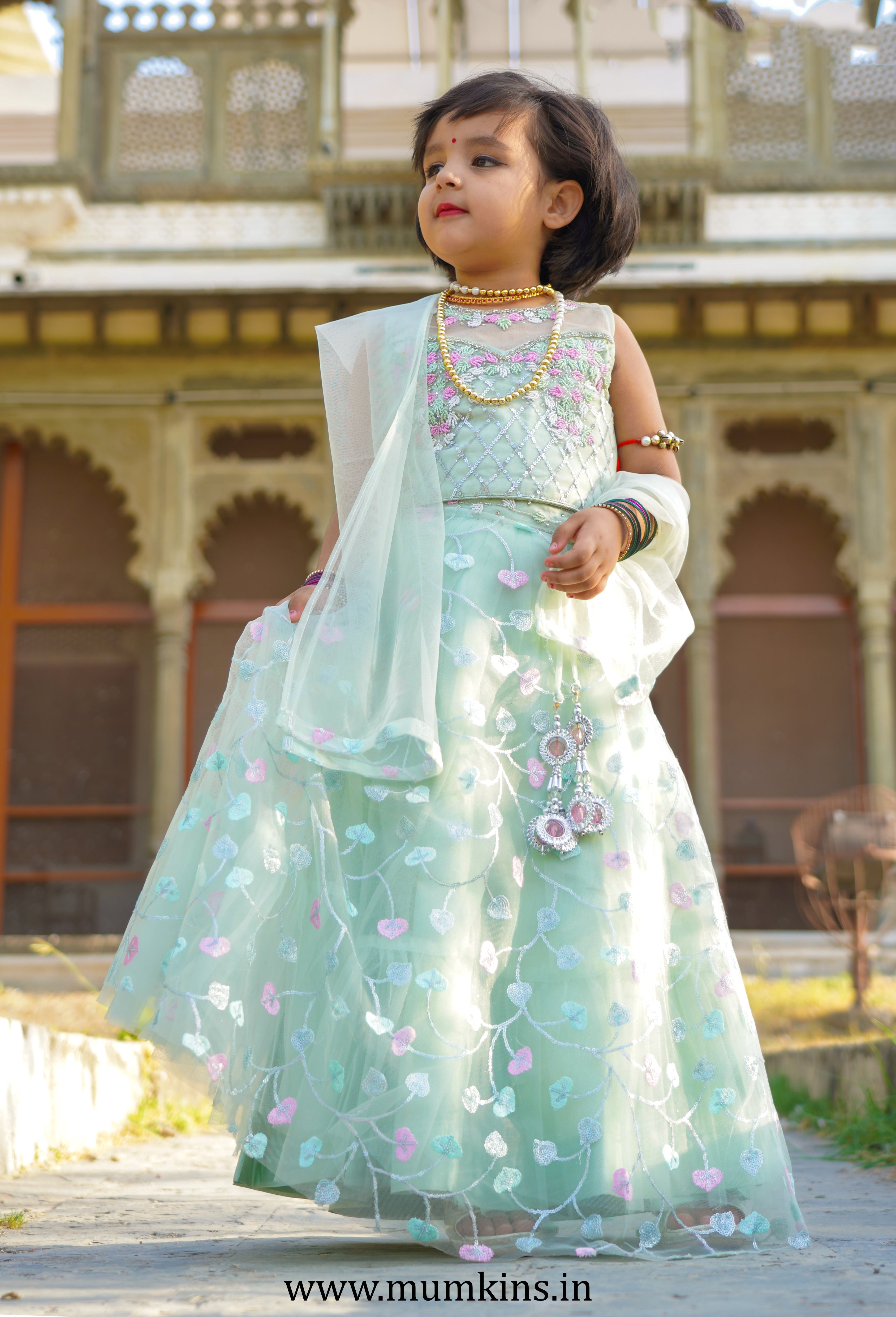 Buy Kids Wedding Lehenga Dress, Party Wear Girls Lehenga Traditional  Stitched Lehenga for Kids, Baby Lengha Choli Handwork Top Kids Lehenga  Online in India - Etsy