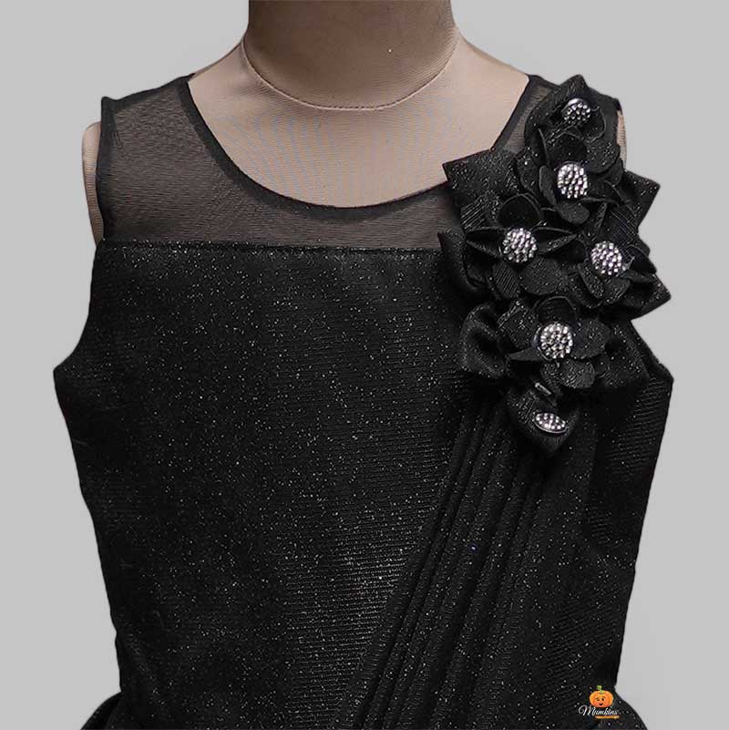 Black Long Gown For Kid Girls