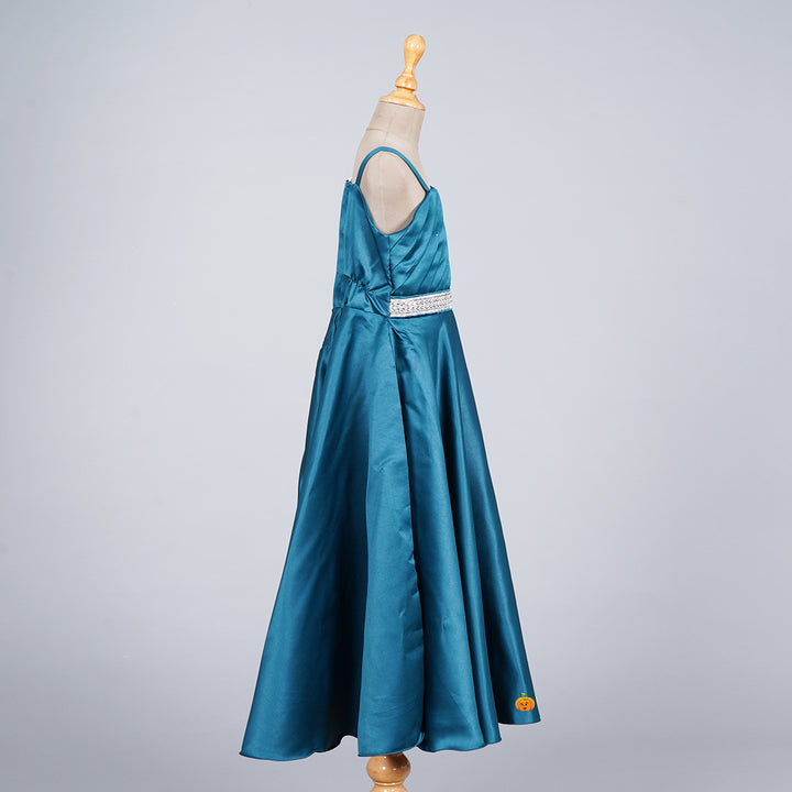 Rama Long Girls Gown Side View