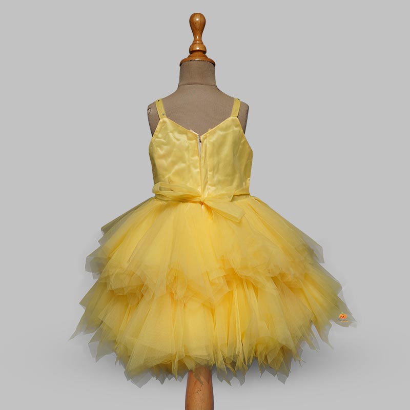 Zpanxa Toddler Girls Princess Dress, Little Girls Party Wedding Formal Dress,  3D Flowers Short Sleeve Dress, Kids Pageant Flower Girl Sleeveless Dress,  Christmas Gifts for Girls Yellow (2-3 Years) - Walmart.com