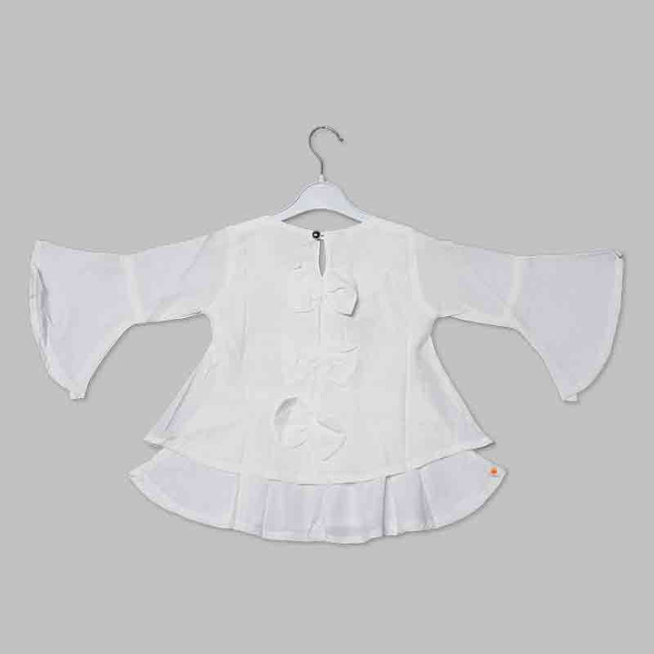 White-Peach Top for Kid Girls