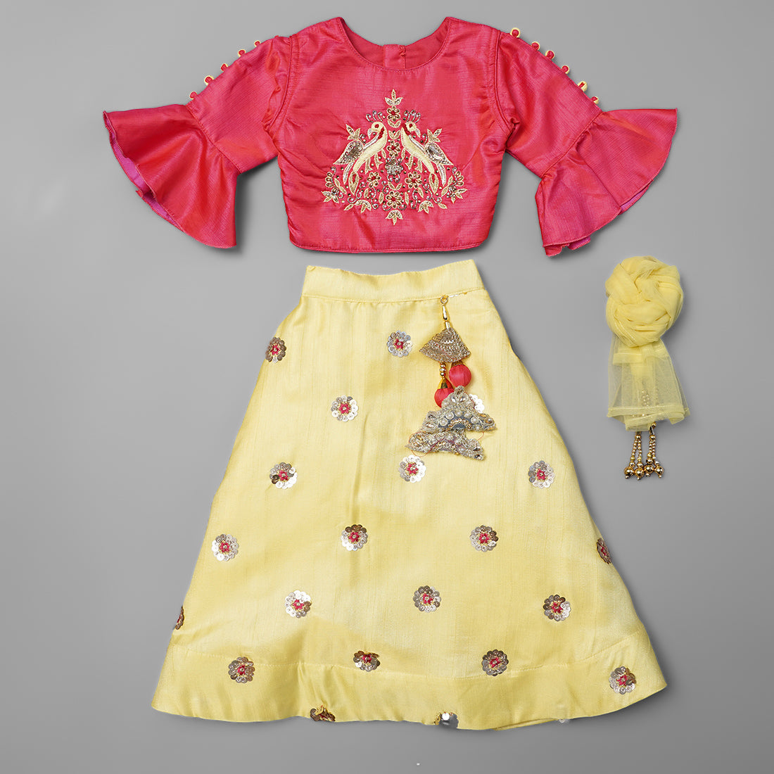 Cancan Party and Wedding Wear Kids Lehenga With Embroidered Top, Age: 7-9  Years at Rs 3599/piece in Raipur