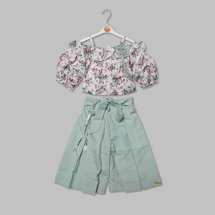 Half Sleeves Plazo Suit for Kid Girls